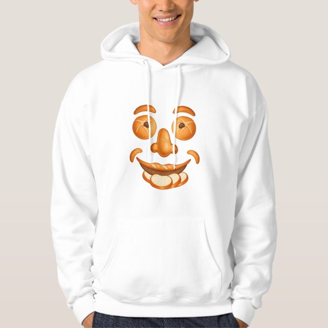 Moletom Mr. Dough Face - Funny Anthropomorphic Bread Man (Frente)
