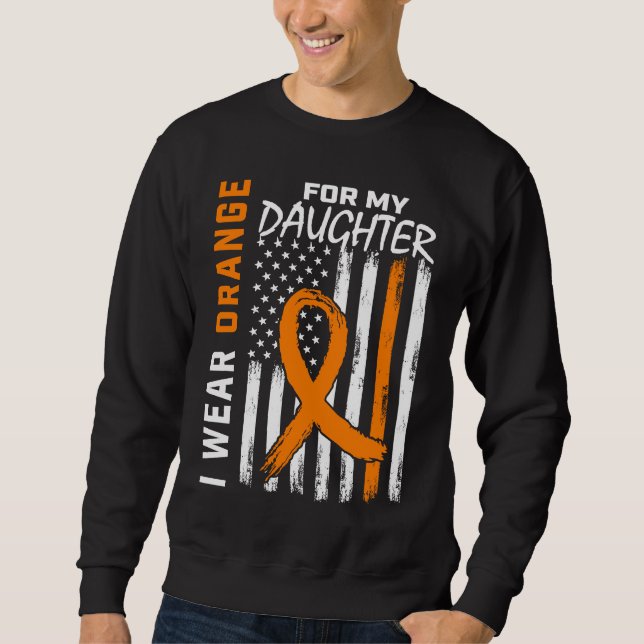Moletom MS Wear Orange Daughter Multiple Sclerosis Awarene (Frente)