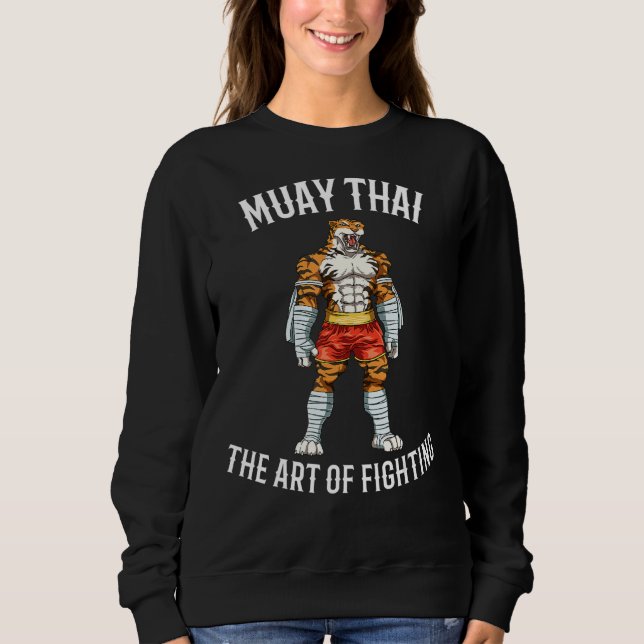 Moletom Muay Thai E Thai Boxer Forte Tigre (Frente)