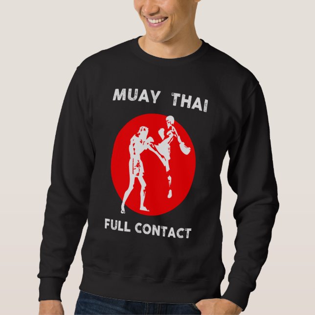 Moletom Muay Thai  Kickboxing Retro Boxe (Frente)