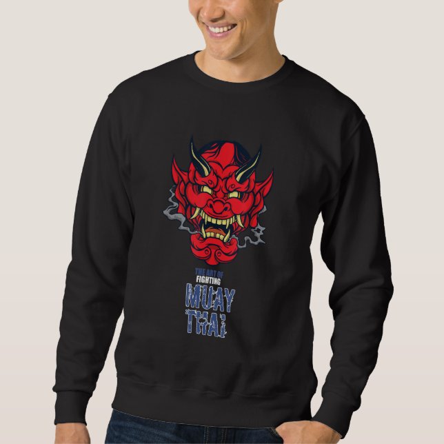 Moletom Muay Thai Oni Hannya  Tailândia Boxe Tailandês MMA (Frente)