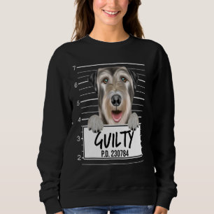 Moletom Mugshot do Irish Wolfhound Cachorro Culpado