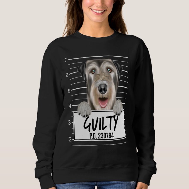 Moletom Mugshot do Irish Wolfhound Cachorro Culpado (Frente)