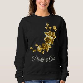 Moletom Muito Ouro Floral Elegante