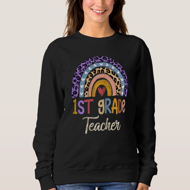 Moletom Mulher 1rua Professora Fofo Fofo Boho Arco-íris Le (Frente)