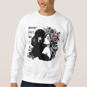 Moletom Mulher Abrindo Poodle Com Flores