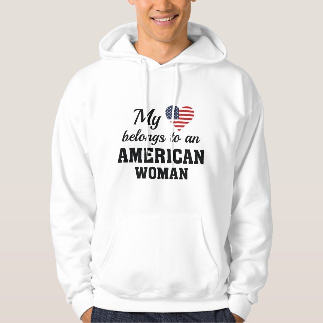 Moletom Mulher Americana do Coração (Frente)