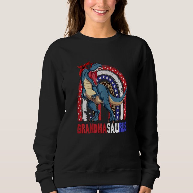 Moletom Mulher Avmasauro Rex Dinossauro Avó Saurus 4 (Frente)