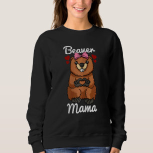 Moletom Mulher: "Beaver Mama Finger Heart Beaver"