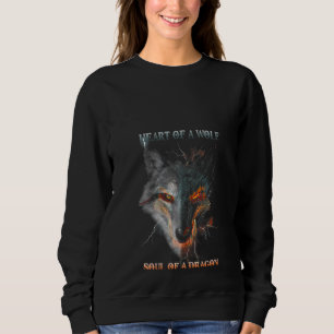 Moletom Mulher Coração De Uma Alma De Lobo De Um Lobo Drag