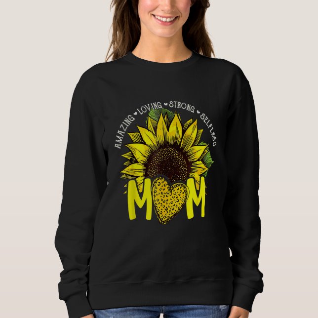Moletom Mulher Dia da Mãe Girassol Adorável Forte (Frente)