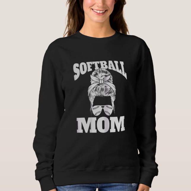 Moletom Mulher Dia de as mães Softball Mãe Softball Mama (Frente)