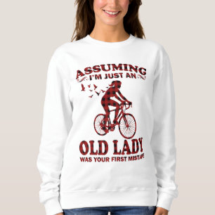Moletom Mulher do Ciclismo Presumindo que sou apenas uma v