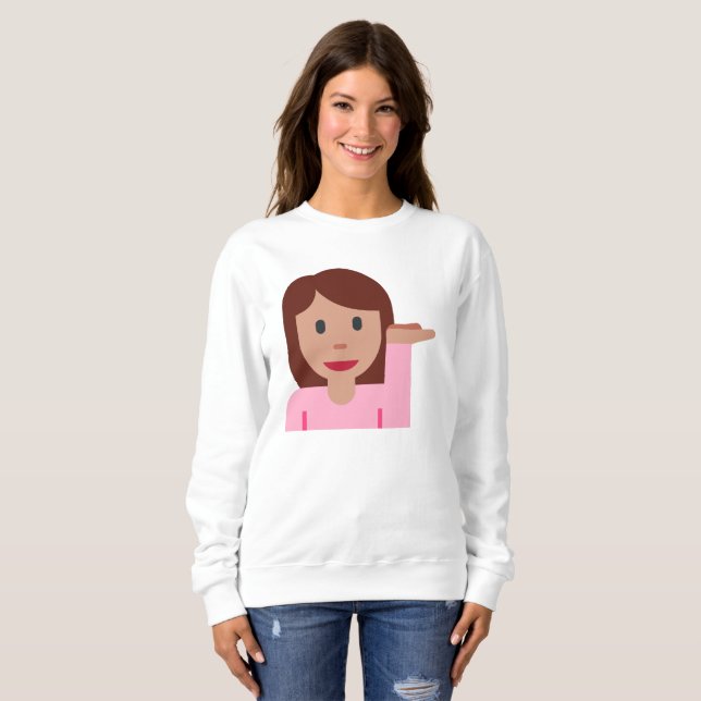 Moletom mulher emoji feminista (Frente Completa)