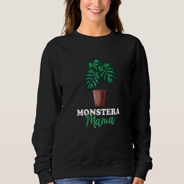 Moletom Mulher Fábrica de Monstera Bonita Mama (Frente)