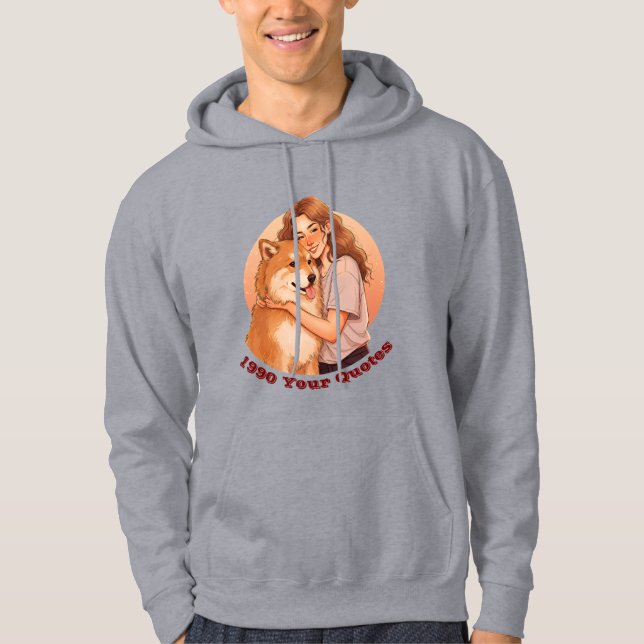 Moletom Mulher Fofa e Animal de Estimação Cachorro (Frente)