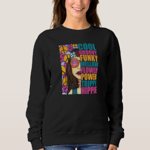 Moletom Mulher Hippie Groovy Chick Estética Pop Retro dos