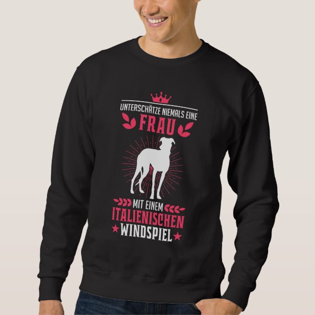 Moletom Mulher italiana Windchime Greyhound Greyhoun (Frente)