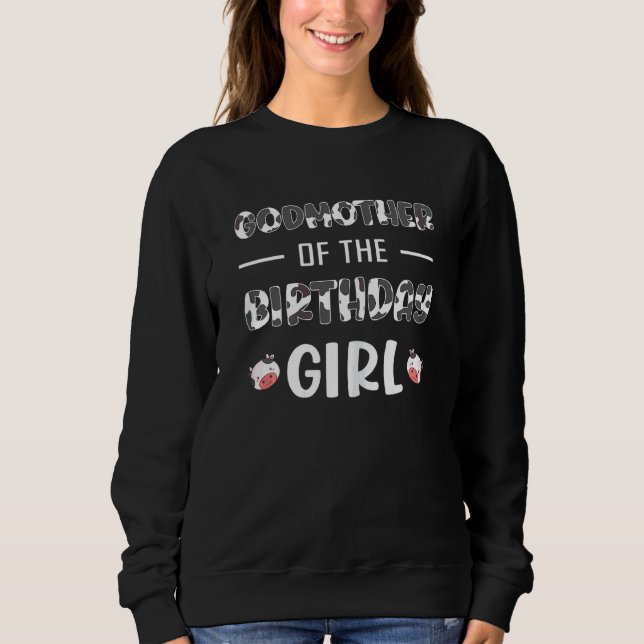 Moletom Mulher Madrinha Da Vaca De Aniversário (Frente)