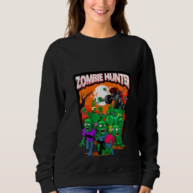 Moletom Mulher Monster Truck Zombie Hunter Halloween Undea (Frente)