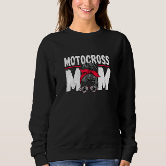 Moletom Mulher Motocross Mãe Mensagem Bun Dirt Bike Rider