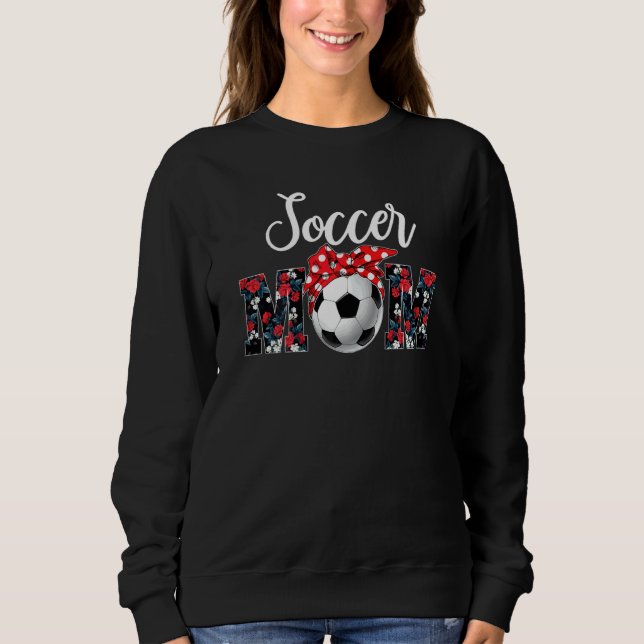 Moletom Mulher Mulher Futebol Mãe Flor Futebol Mãe Mãe Mãe (Frente)