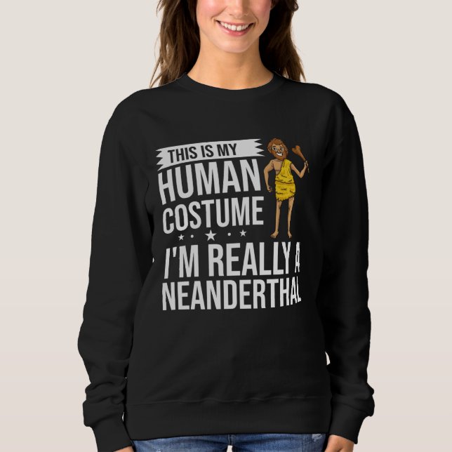 Moletom Mulher Neandertal Crânio Cavernícola Dna 1 (Frente)