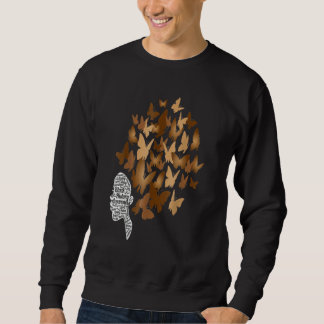 Moletom Mulher Negra Afro Borboleta Legal História Negra M