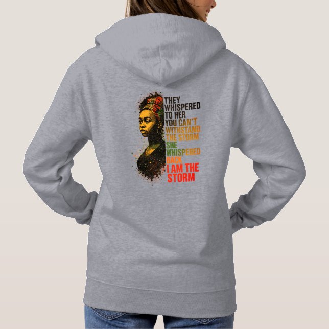 Moletom Mulher Negra Habilitada Em Cores Pan-Africanas Neg (Verso)
