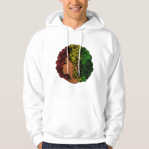 Moletom Mulher negra rasta afro vermelho amarelo verde