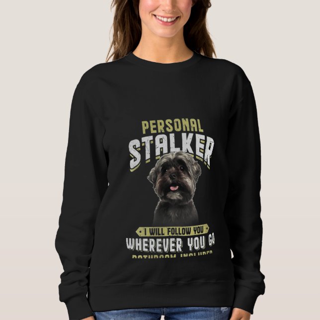Moletom Mulher Shih Tzu Personal Stalker Eu Vou Segui-Lo (Frente)