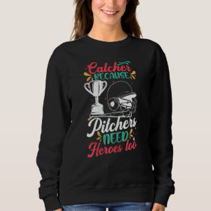 Moletom Mulher Softball Catcher Gráfico Mulheres Meninas S