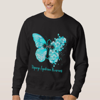 Moletom Mulher Teal Butterfly Faith Digeorge Síndrome de A