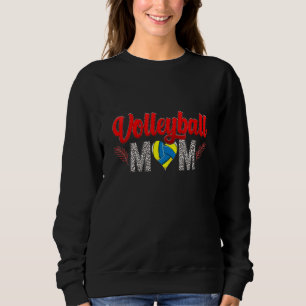 Moletom Mulher: Voleibol Mãe Leopardo Esportes Bola Mãe Mo
