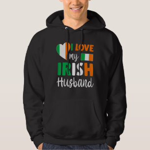 Moletom Mulheres Amo Meu Marido Irlandês Bandeira Irlandes