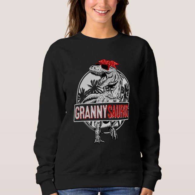 Moletom Mulheres Avós Saurus Dinosaur Grannysaurus Rex (Frente)