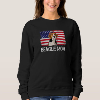 Moletom Mulheres Beagle Mamãe Bandeira Usa Bandeira 4 De J
