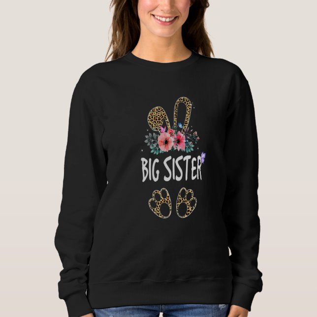 Moletom Mulheres Bonitas Meninas Flores Leopardo Irmã Cres (Frente)