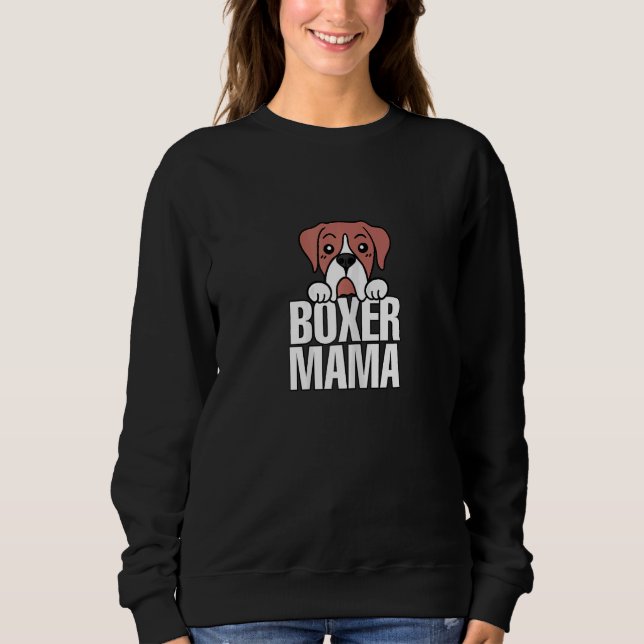 Moletom Mulheres Boxer Mama Cachorro Mãe design (Frente)