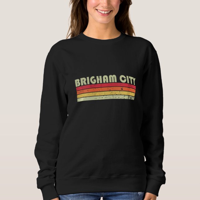 Moletom Mulheres Brigham City Ut Utah Funny City Home Root (Frente)