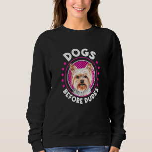 Moletom Mulheres Cães Antes de Dudes Yorkshire Cão Yorkie 