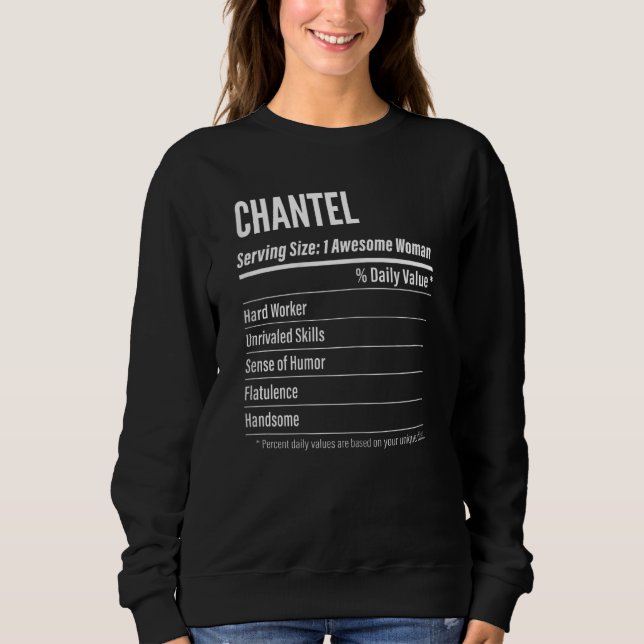 Moletom Mulheres Chantel - Fatos Nutricionais Servindo Cal (Frente)
