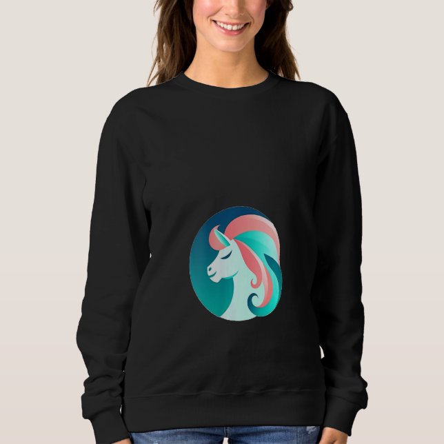 Moletom Mulheres Cute Unicorn (Frente)
