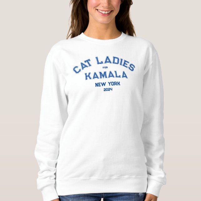 Moletom Mulheres De Gato Para Kamala 2024, Estado Personal (Frente)