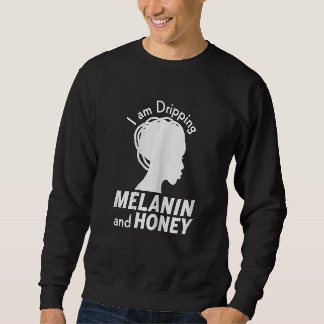 Moletom Mulheres Derrubando Melanina E Orgulho Preto De Me (Frente)