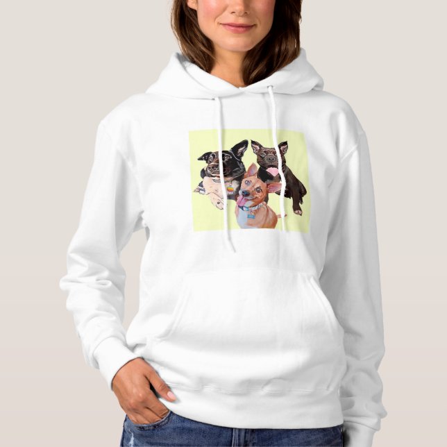 Moletom Mulheres - Dexter, Duke, e Lucy Hoodie (Frente)