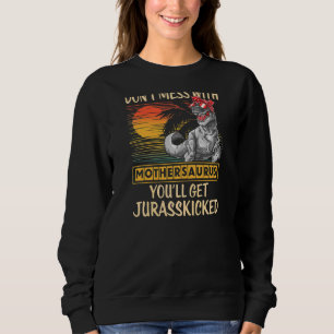 Moletom Mulheres Dia de as mães Distante Mothersaurus Retr
