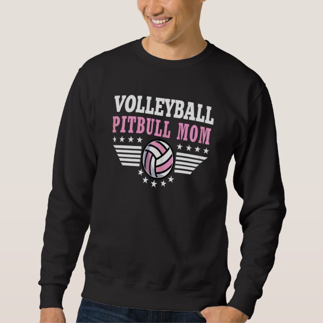 Moletom Mulheres em Voleibol Pitbull Mamãe Ball Pitbull Mã (Frente)