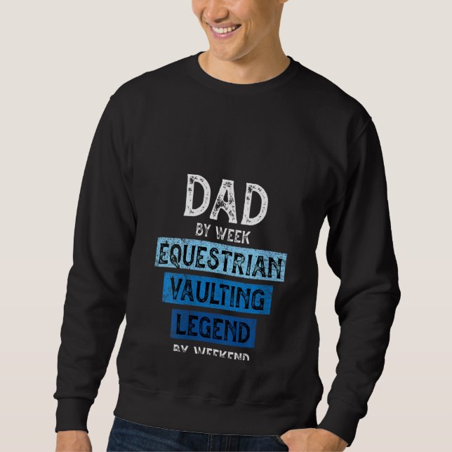 Moletom Mulheres Equestrian Vaulting Pai de lenda Pai (Frente)