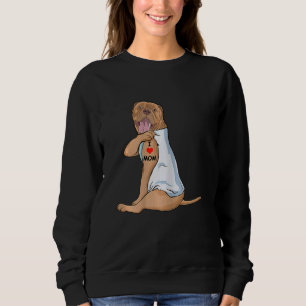 Moletom Mulheres Eu Amo Mamãe Tatto Dogue De Bordeaux Mãe 